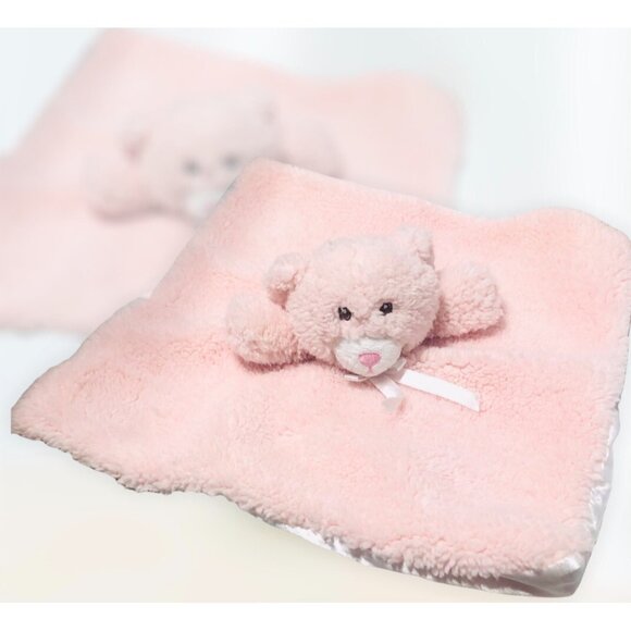 Animal Adventure Pink Bear Lovey Baby Snuggy Plush 13” Security Blanket - Picture 9 of 12